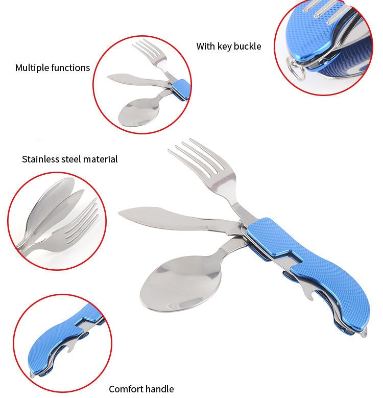 A20 Vajilla plegable de acero inoxidable para cuchillos, tenedores y cucharas